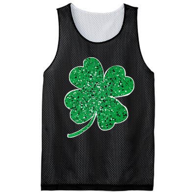 Saint Patrick's Day Shamrock Leopard Clover Green Mesh Reversible Basketball Jersey Tank