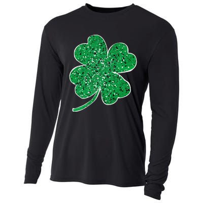 Saint Patrick's Day Shamrock Leopard Clover Green Cooling Performance Long Sleeve Crew