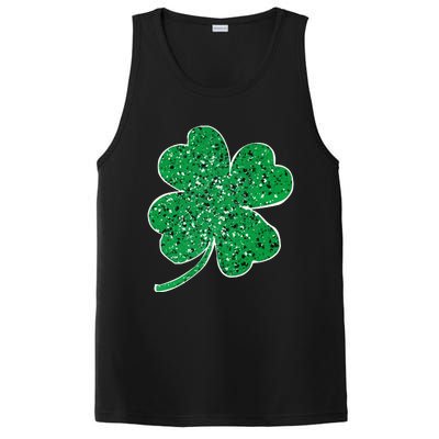 Saint Patrick's Day Shamrock Leopard Clover Green PosiCharge Competitor Tank