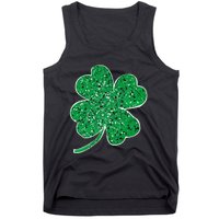 Saint Patrick's Day Shamrock Leopard Clover Green Tank Top