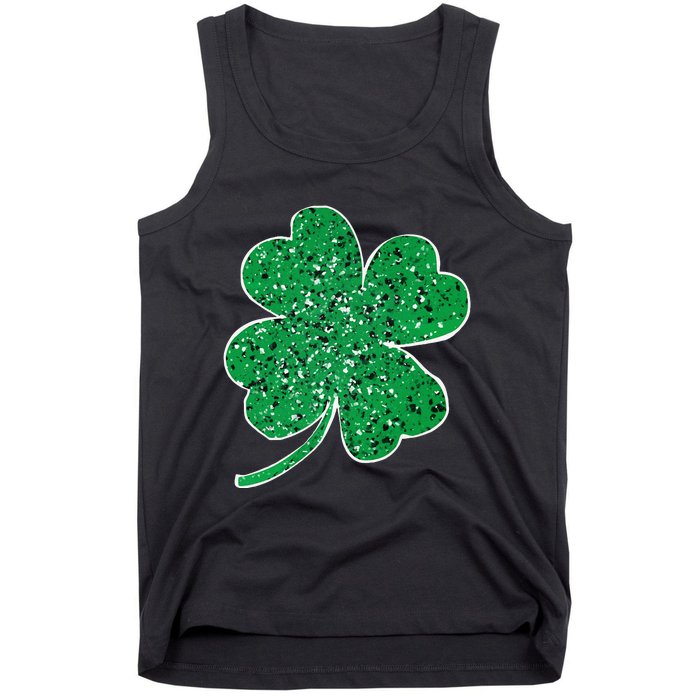 Saint Patrick's Day Shamrock Leopard Clover Green Tank Top