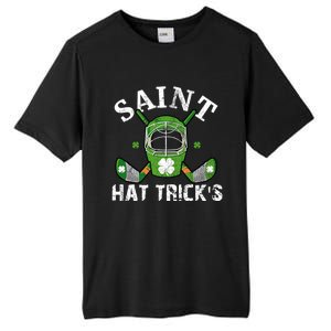 Saint PatrickS Day Ice Hockey Player Stick Mask Gift Tall Fusion ChromaSoft Performance T-Shirt