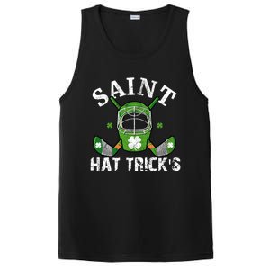 Saint PatrickS Day Ice Hockey Player Stick Mask Gift PosiCharge Competitor Tank