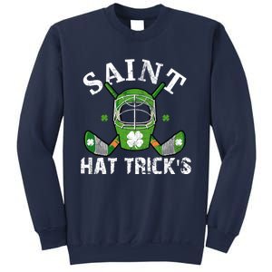 Saint PatrickS Day Ice Hockey Player Stick Mask Gift Sweatshirt