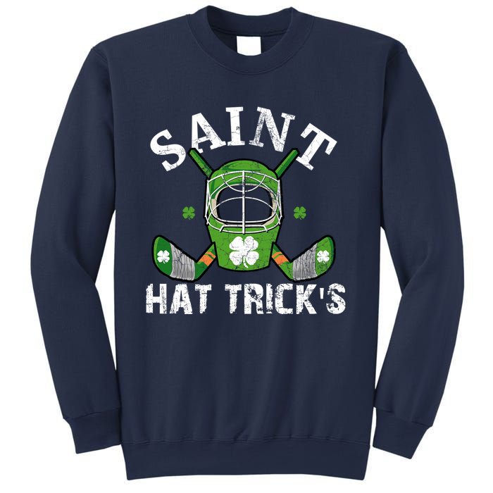 Saint PatrickS Day Ice Hockey Player Stick Mask Gift Sweatshirt