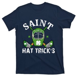 Saint PatrickS Day Ice Hockey Player Stick Mask Gift T-Shirt