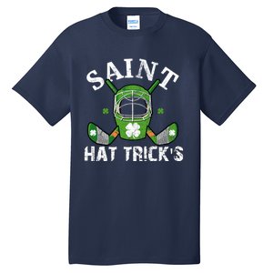 Saint PatrickS Day Ice Hockey Player Stick Mask Gift Tall T-Shirt