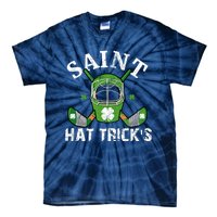 Saint PatrickS Day Ice Hockey Player Stick Mask Gift Tie-Dye T-Shirt