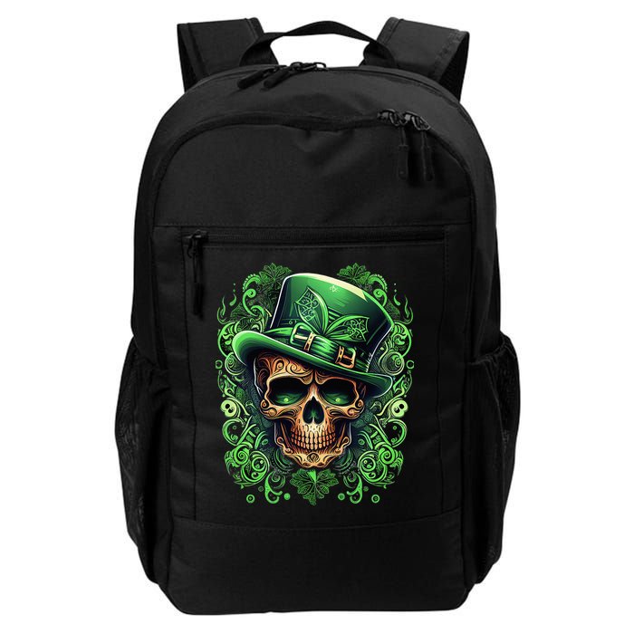 St Patricks Day Irish Skull Leprechaun Sugar Skull Daily Commute Backpack