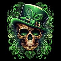 St Patricks Day Irish Skull Leprechaun Sugar Skull Daily Commute Backpack