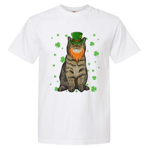 St Patricks Day Exotic Shorthair Cat Shamrock Gift Garment-Dyed Heavyweight T-Shirt