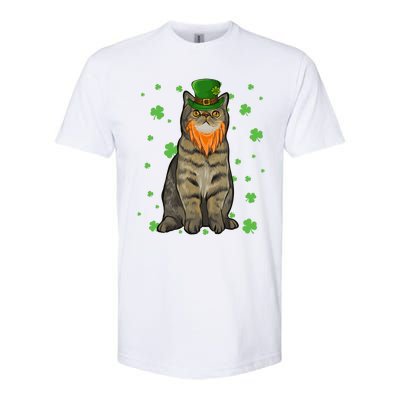 St Patricks Day Exotic Shorthair Cat Shamrock Gift Softstyle CVC T-Shirt