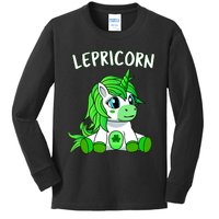 St Patricks Day Outfit Baby Girl - Cute Irish Green Unicorn Kids Long Sleeve Shirt