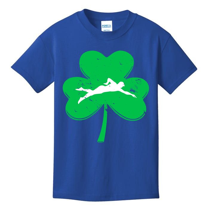 St Patrick's Day Swimming Cute Gift And Adults Gift Kids T-Shirt