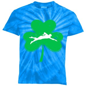 St Patrick's Day Swimming Cute Gift And Adults Gift Kids Tie-Dye T-Shirt