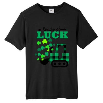 St Patricks Day Funny Truck Loads Of Luck Buffalo Plaid Gift Tall Fusion ChromaSoft Performance T-Shirt