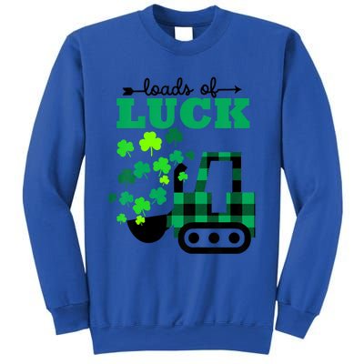 St Patricks Day Funny Truck Loads Of Luck Buffalo Plaid Gift Sweatshirt