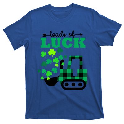 St Patricks Day Funny Truck Loads Of Luck Buffalo Plaid Gift T-Shirt