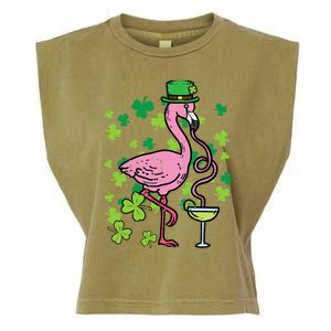 St Patricks Day Irish Flamingo Saint Pattys Paddys Wo Garment-Dyed Women's Muscle Tee