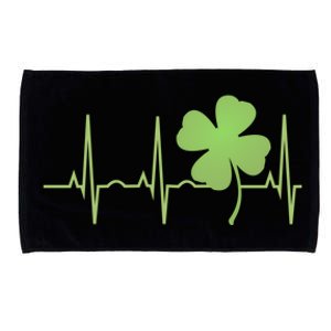 St Patricks Day Cute Gift Irish Heartbeat Hooded Gift Microfiber Hand Towel