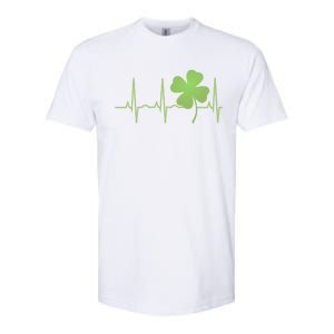 St Patricks Day Cute Gift Irish Heartbeat Hooded Gift Softstyle CVC T-Shirt