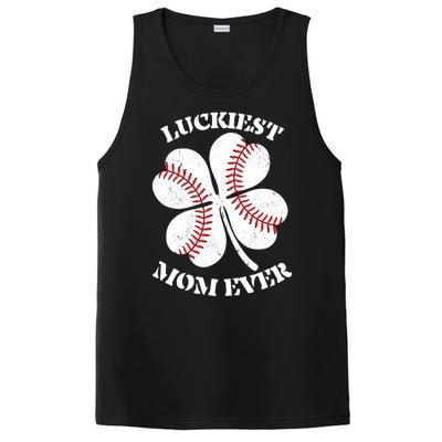 St Patrick's Day Shamrock Luckiest Mom Ever Irish Saint Paddy's PosiCharge Competitor Tank