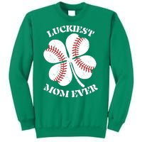 St Patrick's Day Shamrock Luckiest Mom Ever Irish Saint Paddy's Sweatshirt