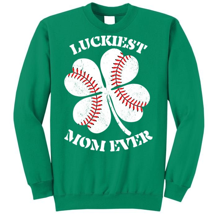 St Patrick's Day Shamrock Luckiest Mom Ever Irish Saint Paddy's Sweatshirt