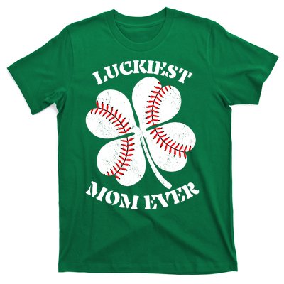 St Patrick's Day Shamrock Luckiest Mom Ever Irish Saint Paddy's T-Shirt