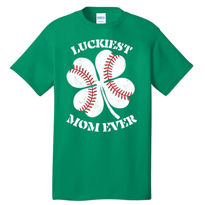 St Patrick's Day Shamrock Luckiest Mom Ever Irish Saint Paddy's Tall T-Shirt