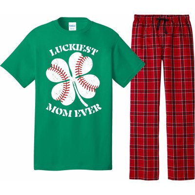 St Patrick's Day Shamrock Luckiest Mom Ever Irish Saint Paddy's Pajama Set