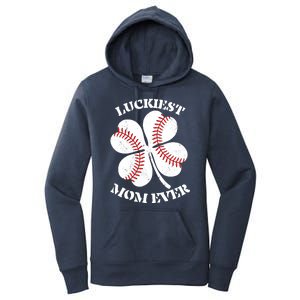 St Patrick's Day Shamrock Luckiest Mom Ever Irish Saint Paddy's Women's Pullover Hoodie