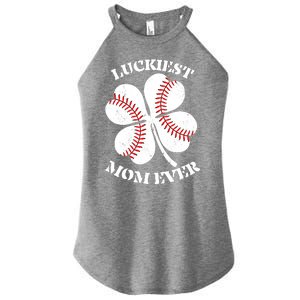 St Patrick's Day Shamrock Luckiest Mom Ever Irish Saint Paddy's Women's Perfect Tri Rocker Tank