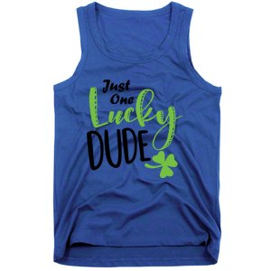 St Patricks Day Lucky Just One Lucky Dude Cool Gift Tank Top