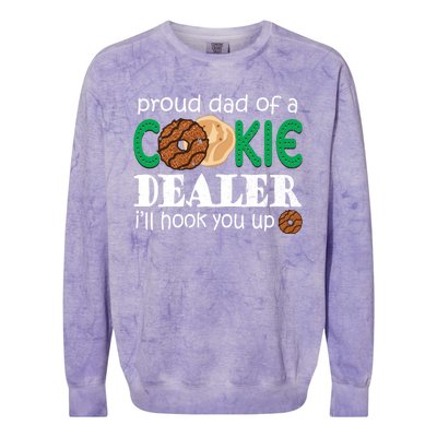 Scout Proud Dad Of A Cookie Dealer Troop Leader Colorblast Crewneck Sweatshirt