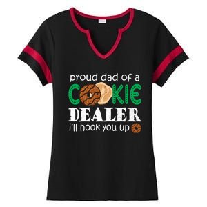 Scout Proud Dad Of A Cookie Dealer Troop Leader Ladies Halftime Notch Neck Tee