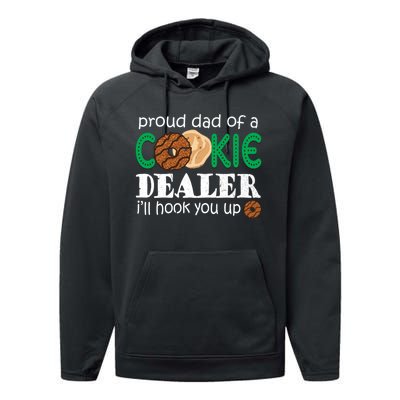 Scout Proud Dad Of A Cookie Dealer Troop Leader Performance Fleece Hoodie