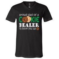 Scout Proud Dad Of A Cookie Dealer Troop Leader V-Neck T-Shirt