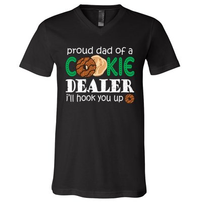 Scout Proud Dad Of A Cookie Dealer Troop Leader V-Neck T-Shirt