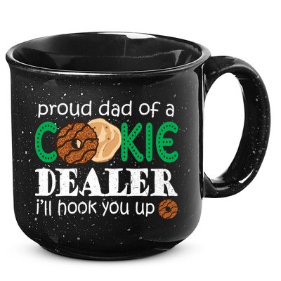 Scout Proud Dad Of A Cookie Dealer Troop Leader 15oz Campfire Ceramic Mug