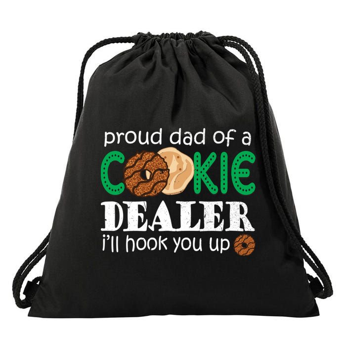Scout Proud Dad Of A Cookie Dealer Troop Leader Drawstring Bag