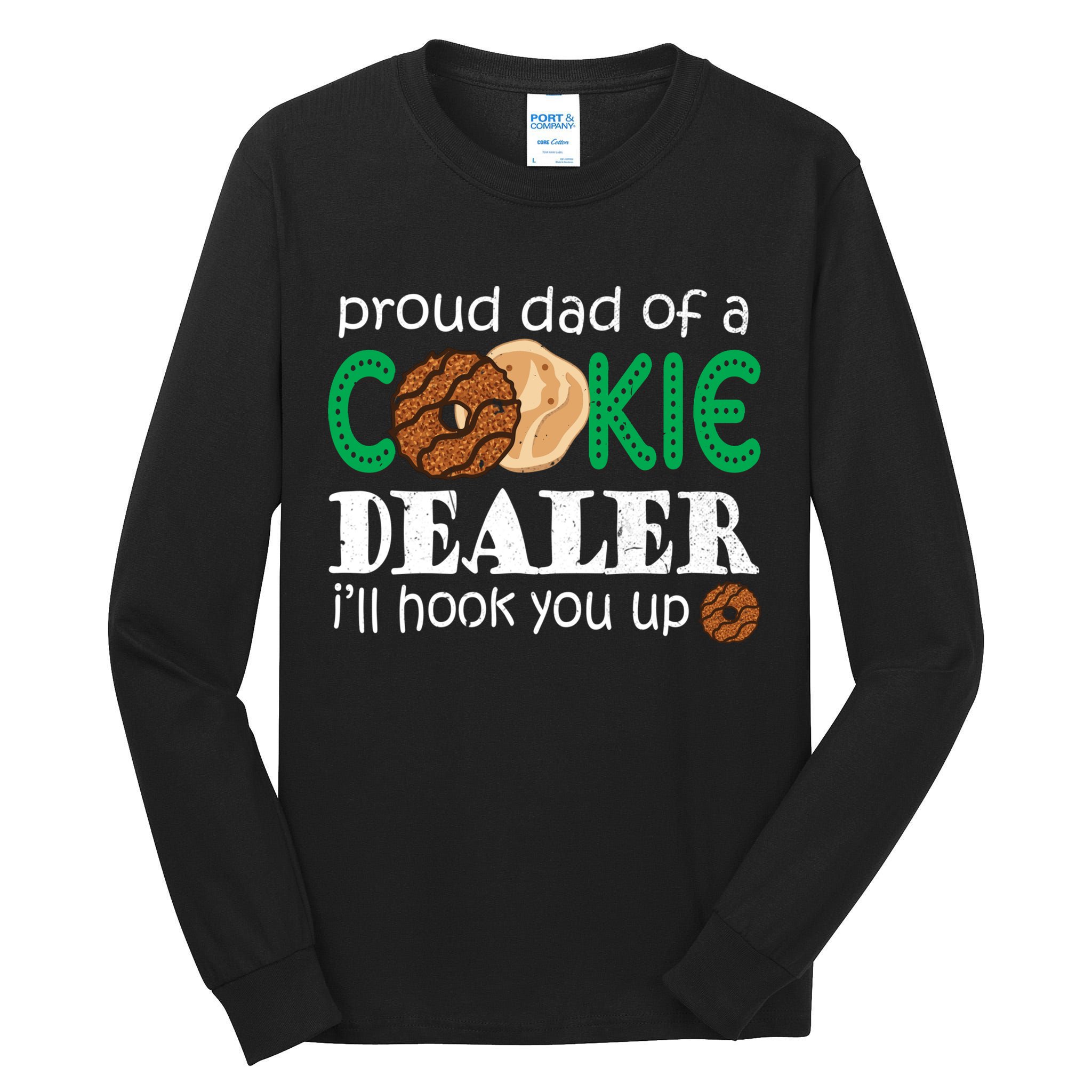 Scout Proud Dad Of A Cookie Dealer Troop Leader Tall Long Sleeve T-Shirt