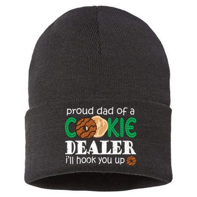 Scout Proud Dad Of A Cookie Dealer Troop Leader Sustainable Knit Beanie