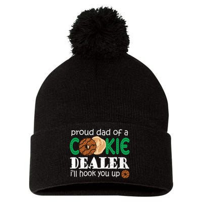 Scout Proud Dad Of A Cookie Dealer Troop Leader Pom Pom 12in Knit Beanie