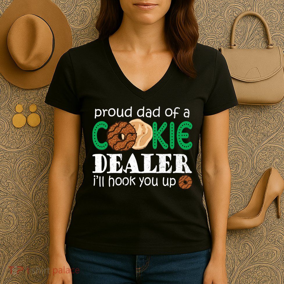 Scout Proud Dad Of A Cookie Dealer Troop Leader Women's V-Neck T-Shirt