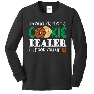 Scout Proud Dad Of A Cookie Dealer Troop Leader Kids Long Sleeve Shirt