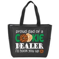Scout Proud Dad Of A Cookie Dealer Troop Leader Zip Tote Bag