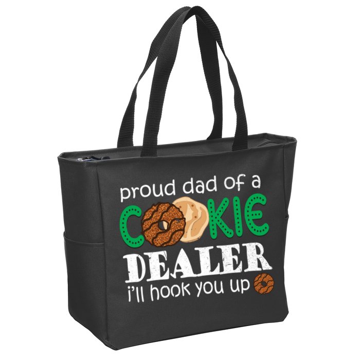 Scout Proud Dad Of A Cookie Dealer Troop Leader Zip Tote Bag