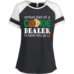 Scout Proud Dad Of A Cookie Dealer Troop Leader Enza Ladies Jersey Colorblock Tee