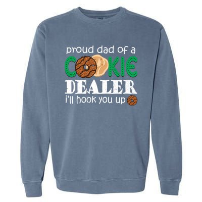 Scout Proud Dad Of A Cookie Dealer Troop Leader Garment-Dyed Sweatshirt